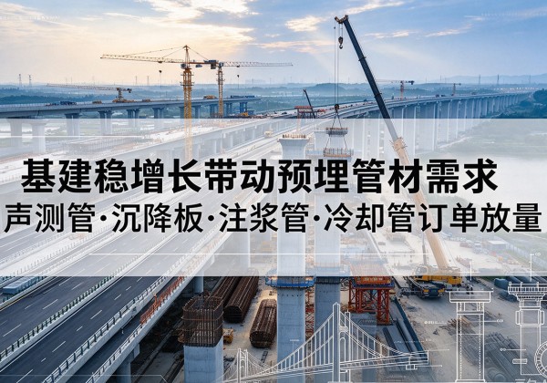 浔阳基建稳增长带动预埋监测管材需求，声测管、沉降板、注浆管订单持续放量