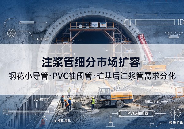 浔阳注浆管细分市场扩容，隧道钢花小导管、PVC 袖阀管、桩基后注浆管需求分化